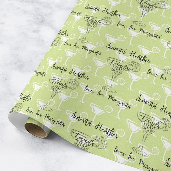 Custom Margarita Lover Wrapping Paper Roll - Medium - Matte (Personalized)
