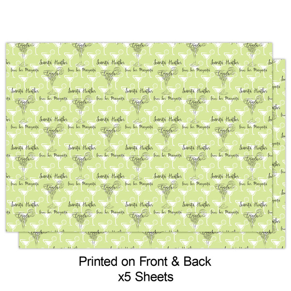 Margarita Lover Wrapping Paper Sheet - Double Sided - Front