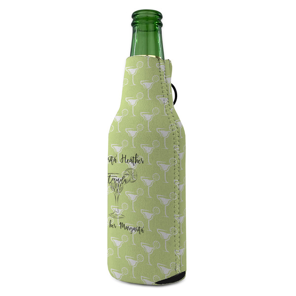 Margarita Lover Zipper Bottle Cooler - ANGLE (bottle)