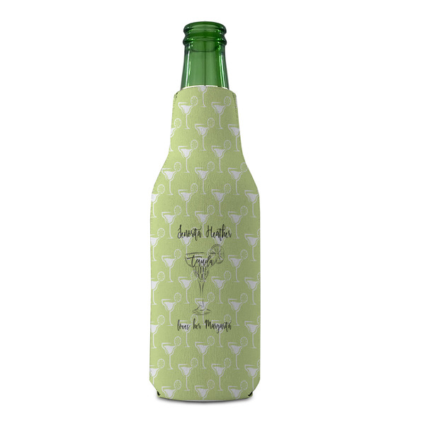 Margarita Lover Zipper Bottle Cooler - FRONT (bottle)