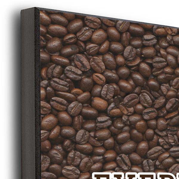 Coffee Addict 11x14 Wood Print - Closeup
