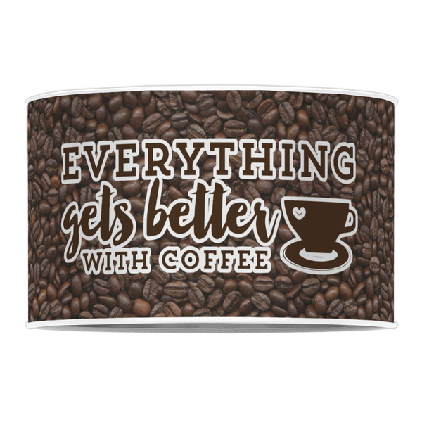 Coffee Addict 12" Drum Lampshade - FRONT (Poly Film)