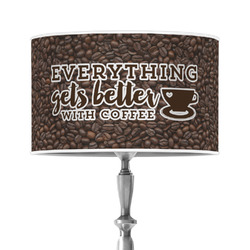 Coffee Addict 12" Drum Lamp Shade - Poly-film