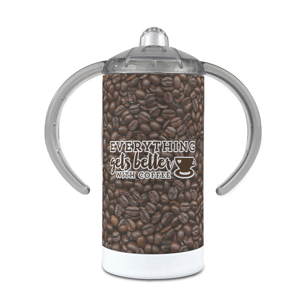 Custom Coffee Addict 12 oz Stainless Steel Sippy Cup
