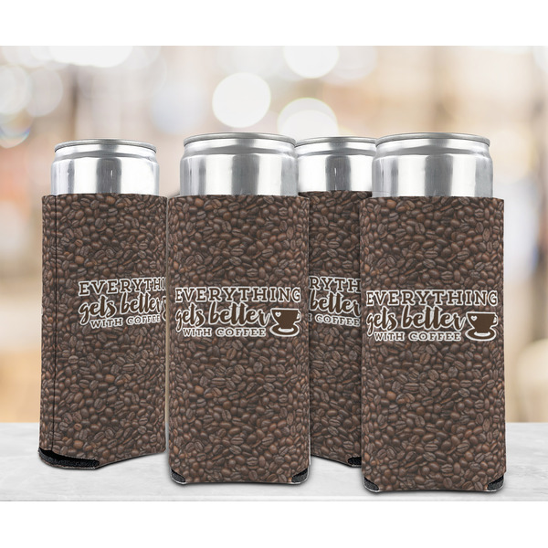 Coffee Addict 12oz Tall Can Sleeve - Set of 4 - LIFESTYLE