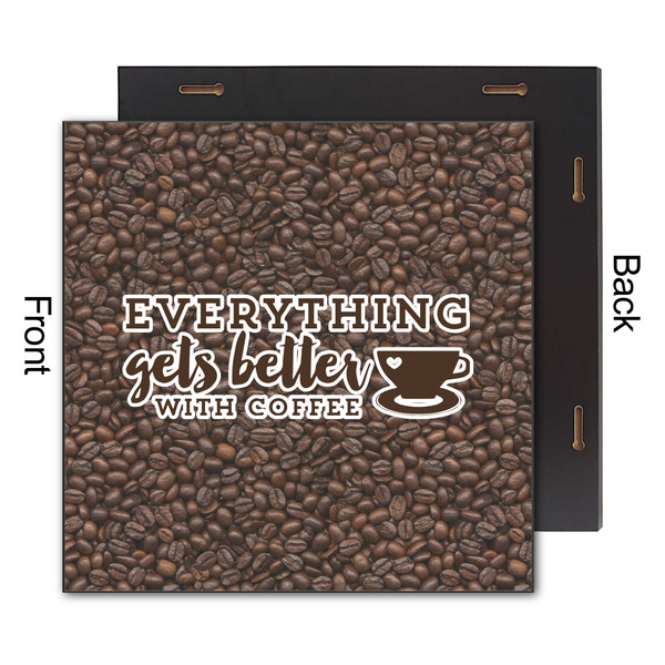 Coffee Addict 12x12 Wood Print - Front & Back View