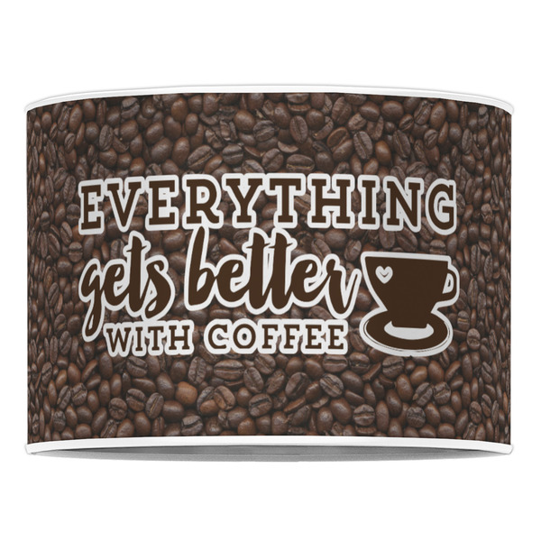 Coffee Addict 16" Drum Lampshade - FRONT (Poly Film)