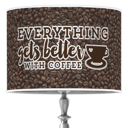 Coffee Addict 16" Drum Lamp Shade - Poly-film