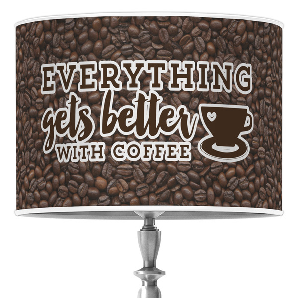 Custom Coffee Addict 16" Drum Lamp Shade - Poly-film