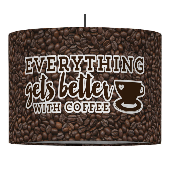 Custom Coffee Addict Drum Pendant Lamp