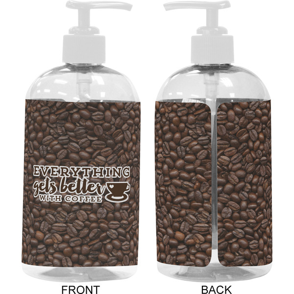 Coffee Addict 16 oz Plastic Liquid Dispenser- Approval- White