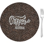 Coffee Addict Glass Appetizer / Dessert Plate 8" (Personalized)