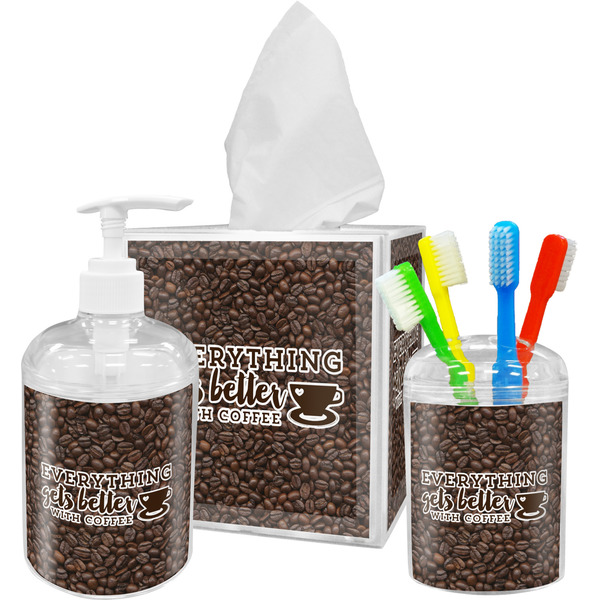 Coffee Addict 2 Bathroom Accessories Set (Personalized)