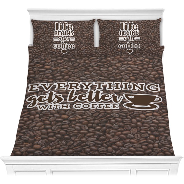 Custom Coffee Addict Comforter Set - Full / Queen