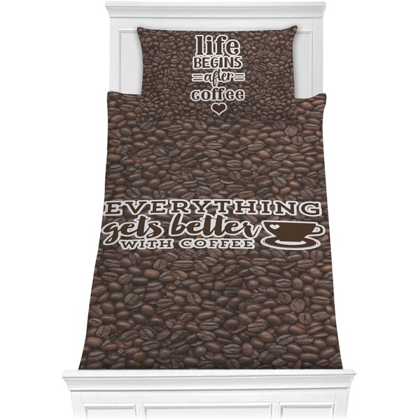 Custom Coffee Addict Comforter Set - Twin