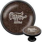 Coffee Addict Cabinet Knob (Black) (Personalized)