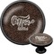 Coffee Addict 2 Black Custom Cabinet Knob (Front and Side)