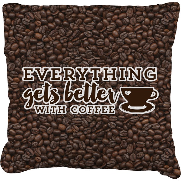 Custom Coffee Addict Faux-Linen Throw Pillow 20"