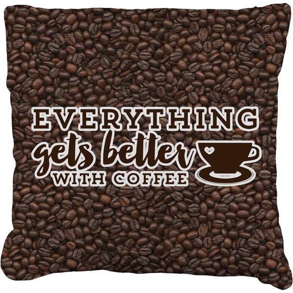 Custom Coffee Addict Faux-Linen Throw Pillow 26"