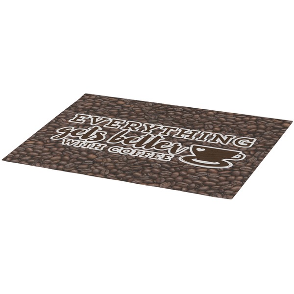 Coffee Addict 2 Burlap Placemat (Angle View)