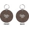 Coffee Addict 2 Circle Keychain (Front + Back)