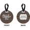Coffee Addict 2 Circle Luggage Tag (Front + Back)
