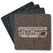 Coffee Addict Square Rubber Backed Coasters - Set of 4