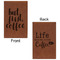 Coffee Addict 2 Cognac Leatherette Journal - Double Sided - Apvl