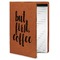 Coffee Addict 2 Cognac Leatherette Portfolios with Notepad - Small - Main