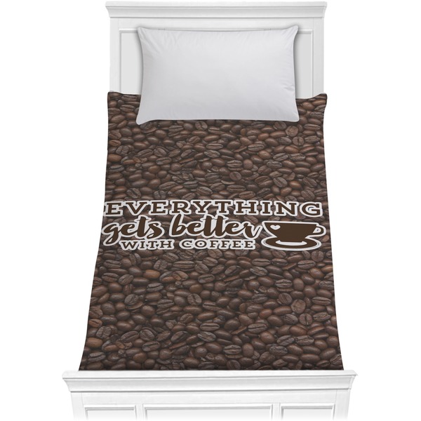 Custom Coffee Addict Comforter - Twin