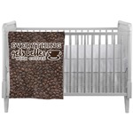 Coffee Addict Crib Comforter / Quilt (Personalized)