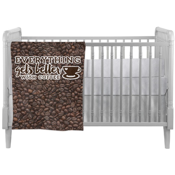 Custom Coffee Addict Crib Comforter / Quilt