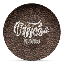 Coffee Addict Microwave Safe Plastic Plate - Composite Polymer (Personalized)
