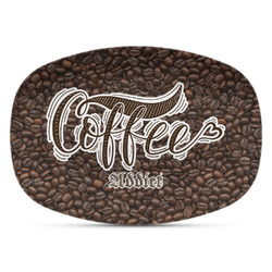 Coffee Addict Plastic Platter - Microwave & Oven Safe Composite Polymer (Personalized)