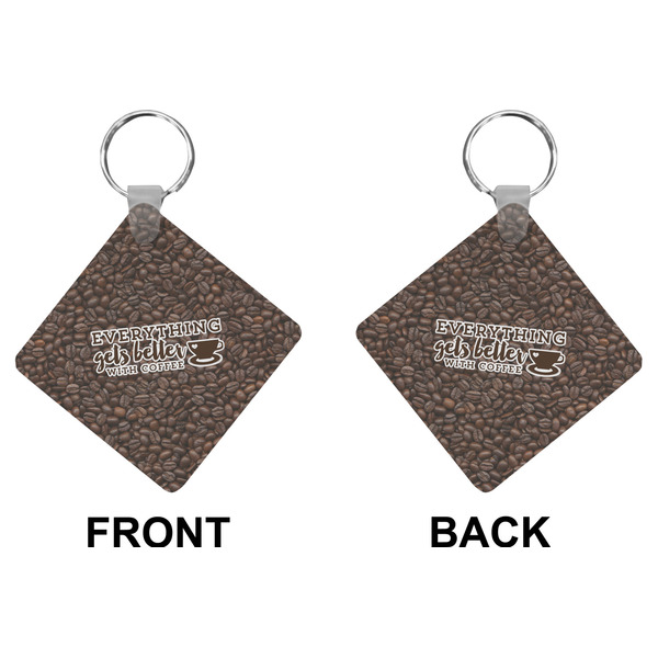 Coffee Addict 2 Diamond Keychain (Front + Back)