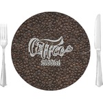 Coffee Addict Glass Lunch / Dinner Plate 10" (Personalized)