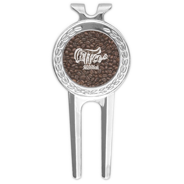 Custom Coffee Addict Golf Divot Tool & Ball Marker (Personalized)