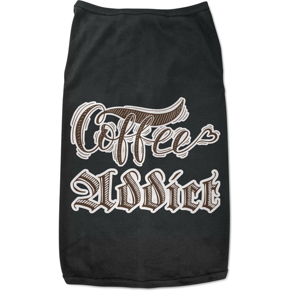 Custom Coffee Addict Black Pet Shirt - L (Personalized)