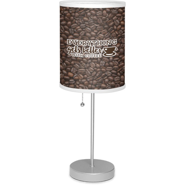 Custom Coffee Addict Lamp with Drum Shade