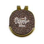 Coffee Addict Golf Ball Marker - Hat Clip - Gold