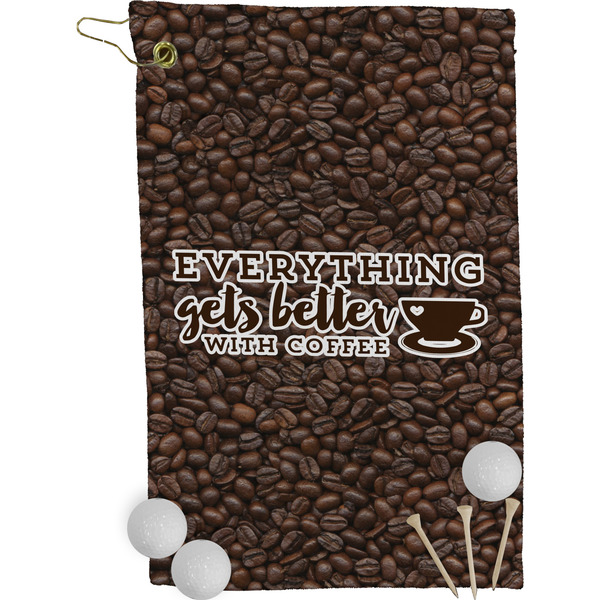 Coffee Addict 2 Golf Towel (Personalized)
