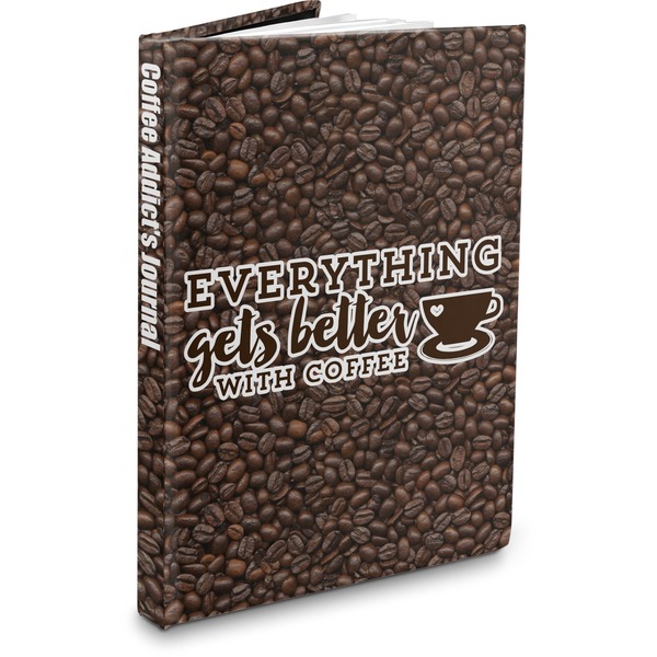 Custom Coffee Addict Hardbound Journal - 5.75" x 8" (Personalized)