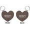 Coffee Addict 2 Heart Keychain (Front + Back)