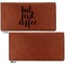 Coffee Addict 2 Leather Checkbook Holder Front and Back Single Sided - Apvl