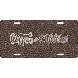 Coffee Addict Front License Plate (Personalized)
