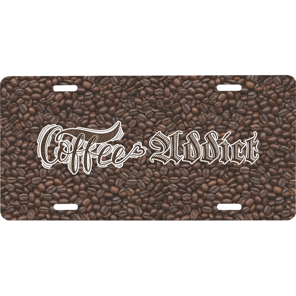 Custom Coffee Addict Front License Plate (Personalized)