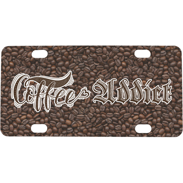 Custom Coffee Addict Mini / Bicycle License Plate (4 Holes)
