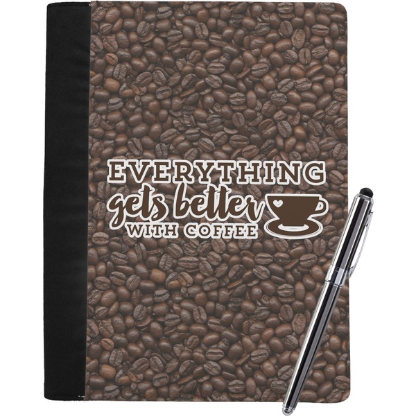 Custom Coffee Addict Notebook Padfolio - Large