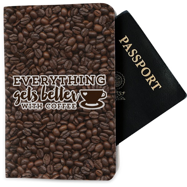 Custom Coffee Addict Passport Holder - Fabric