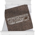 Coffee Addict Minky Blanket - Toddler / Throw - 60"x50" - Single Sided